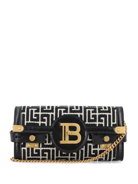  Balmain B-buzz 23 Monogram Clutch Bag - Black 