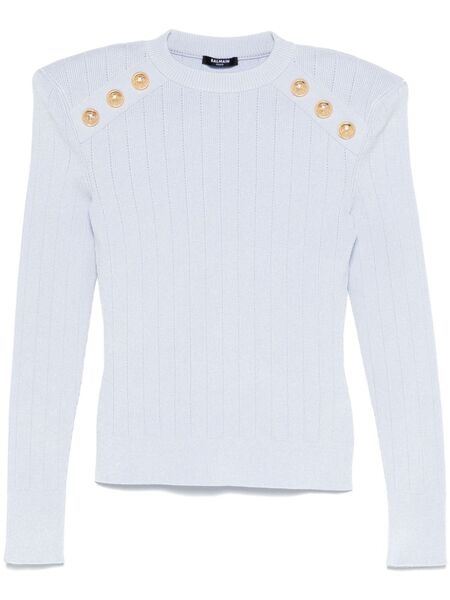  Balmain Button-detailed Sweater - Blue 