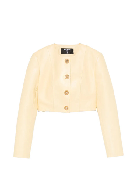  Balmain Button Front Jacket - Neutrals 