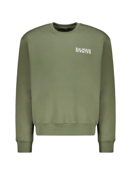  Balmain Cotton Logo Sweatshirt - Green 