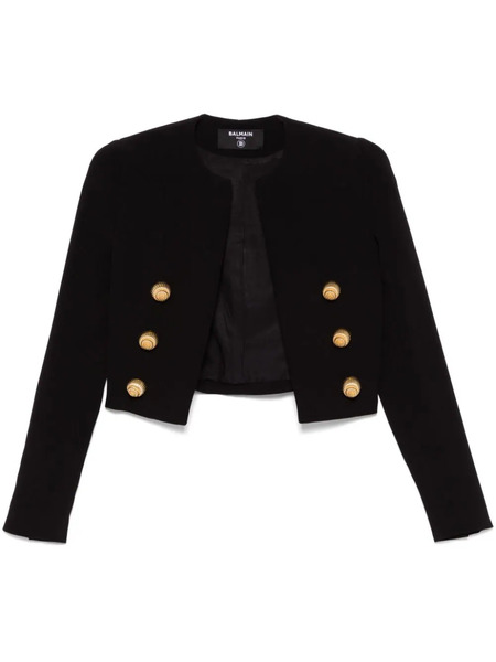  Balmain Crepe Jacket - Black 