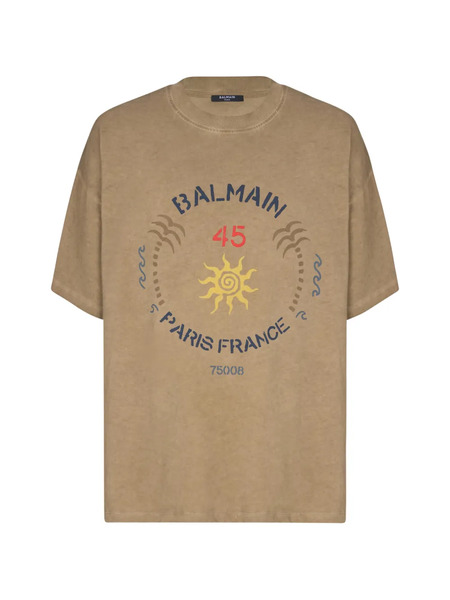  Balmain Crew-neck Short-sleeve T-shirt - Neutrals 