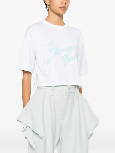  Balmain Cropped-lenght T-shirt - White 