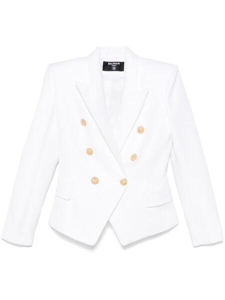  Balmain Double-breasted Blazer - White 