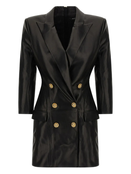  Balmain Double-breasted Mini Dress - Black 