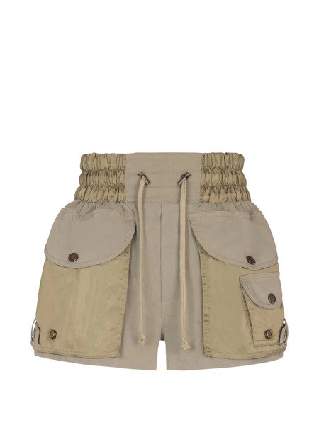  Balmain Elasticated-waist Cargo Shorts - Green 