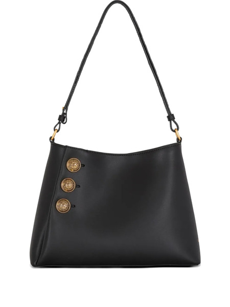  Balmain Emblème Leather Shoulder Bag - Black 
