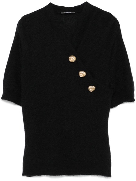 Balmain Embossed-button Top - Black 