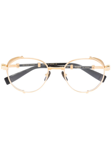  Balmain Eyewear Bpx110a52 Round-frame Glasses - Gold 