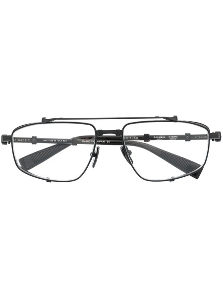  Balmain Eyewear Clear-lens Logo-plaque Glasses - Black 