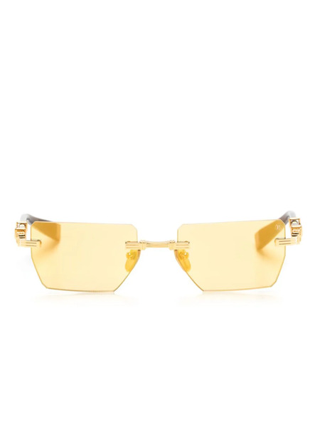  Balmain Eyewear Pierre Geometric-frame Sunglasses - Gold 