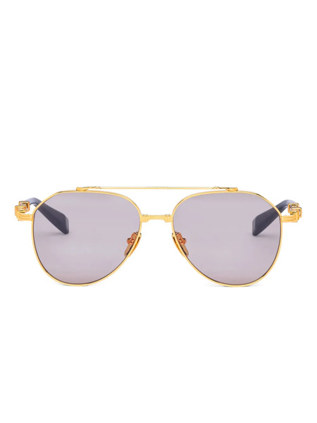  Balmain Eyewear Pilot-frame Sunglasses - Gold 
