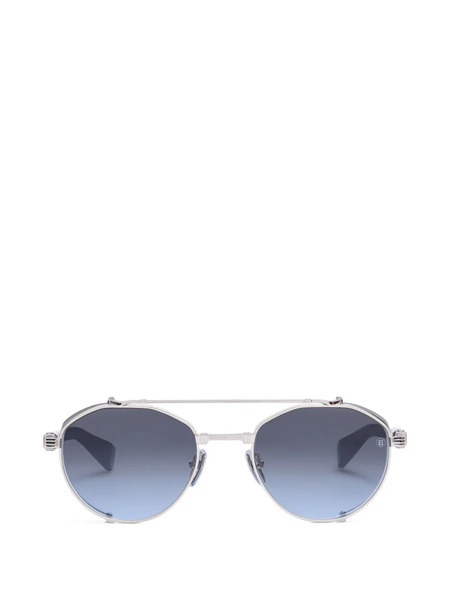  Balmain Eyewear Round-frame Sunglasses - Silver 