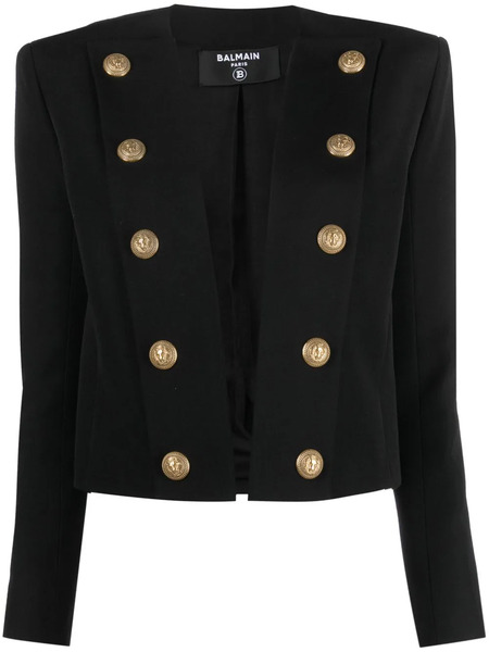  Balmain Fitted Wool Jacket - Black 