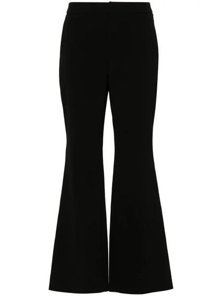  Balmain Flared Crepe Trousers - Black 
