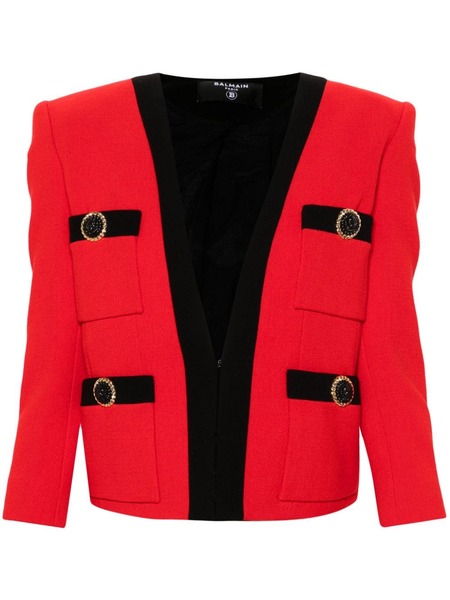  Balmain Four-pocket Wool Jacket - Red 