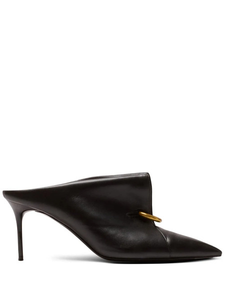  Balmain Front Piercing-detail Mules - Black 