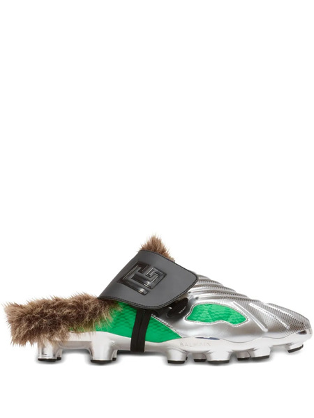  Balmain Half Time Slippers - Grey 