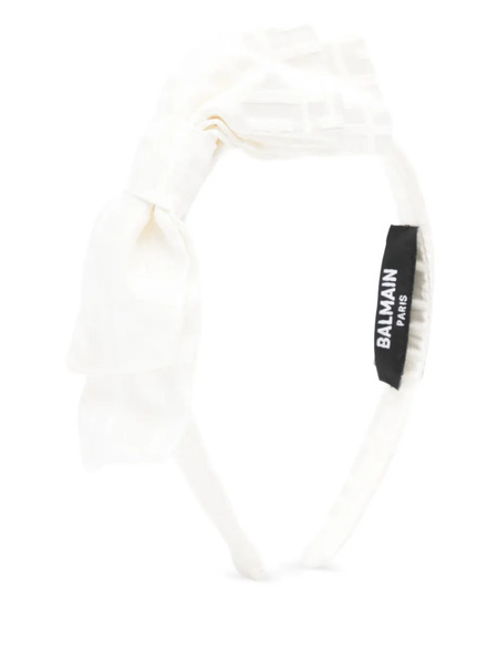  Balmain Kids Bow-detail Headband - White 