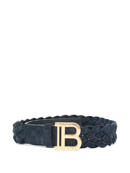 Balmain Kids Braided Buckle Belt - Blue 