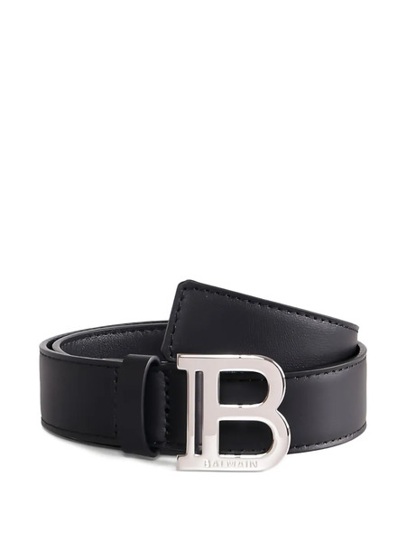  Balmain Kids Buckle-fastening Leather Belt - Black 