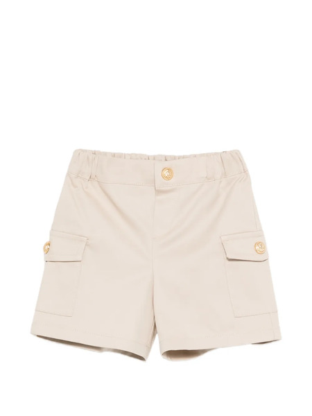  Balmain Kids Button Cargo Shorts - Neutrals 