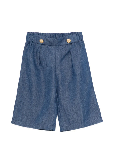  Balmain Kids Button Culottes Trousers - Blue 