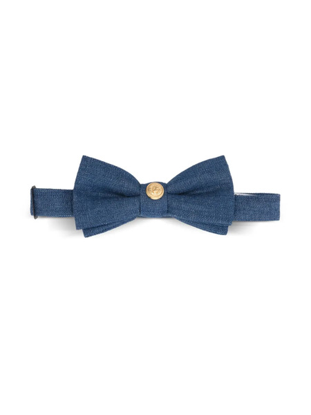  Balmain Kids Button-detail Bow Tie - Blue 