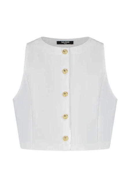  Balmain Kids Button-fastening Top - White 