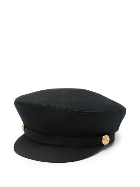  Balmain Kids Button Peak Hat - Black 