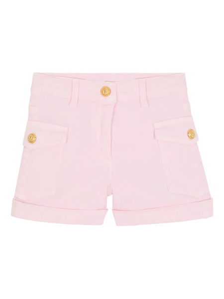  Balmain Kids Button Pocket Shorts - Pink 