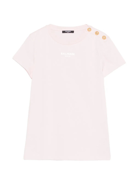  Balmain Kids Buttoned T-shirt - Pink 