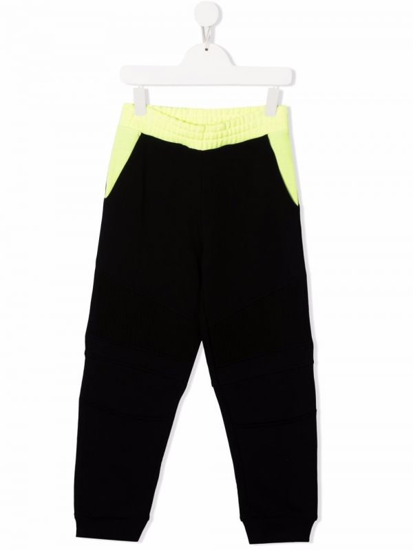  Balmain Kids Colour-block Track Pants - Black 