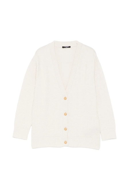  Balmain Kids Cotton Cardigan - Neutrals 
