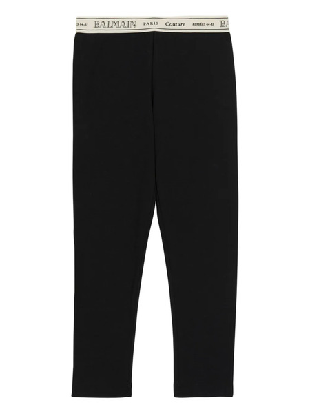  Balmain Kids Cotton Leggings - Black 
