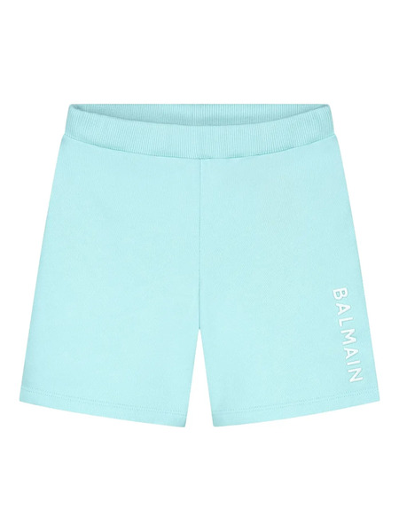  Balmain Kids Cotton Shorts - Blue 