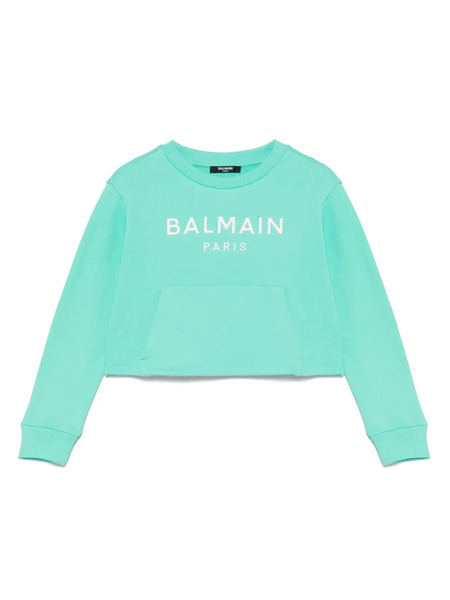  Balmain Kids Cotton Sweatshirt - Green 