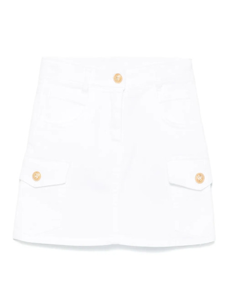  Balmain Kids Denim Skirt - White 