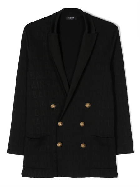  Balmain Kids Double-breasted Blazer - Black 