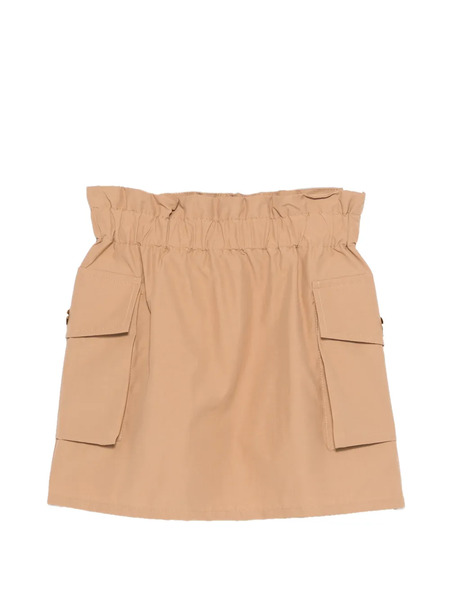  Balmain Kids Flap-pocket Mini Skirt - Neutrals 