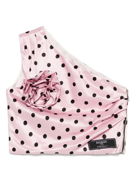  Balmain Kids Floral-appliqué Top - Pink 
