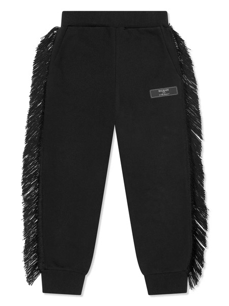  Balmain Kids Fringe-detailing Joggers - Black 