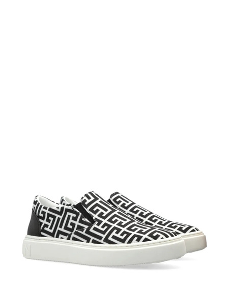  Balmain Kids Geometric-print Sneakers - Black 