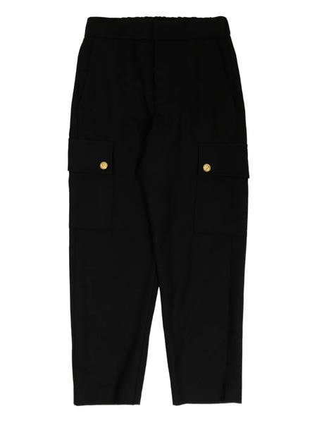  Balmain Kids Gold-button Cargo Trousers - Black 