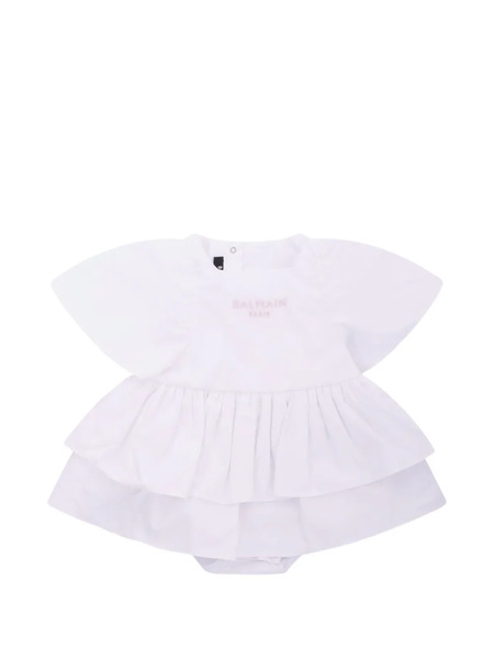  Balmain Kids Layered Dress - White 