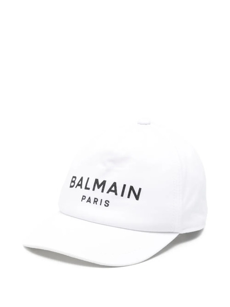  Balmain Kids Logo Baseball Cap - White 