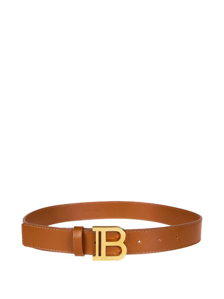  Balmain Kids Logo-detail Buckle Belt - Brown 