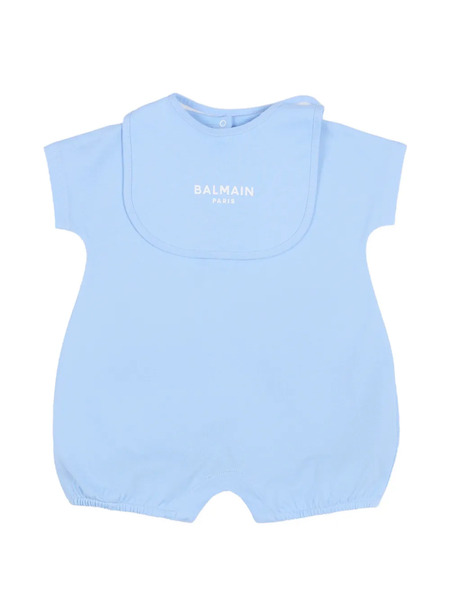  Balmain Kids Logo-detail Romper Set - Blue 