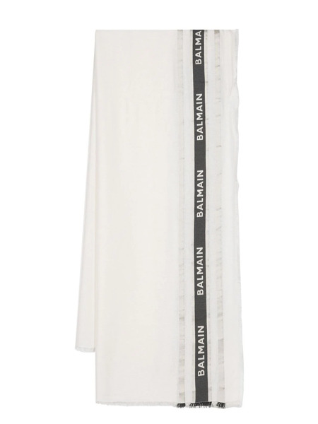  Balmain Kids Logo-embellished Scarf - Neutrals 