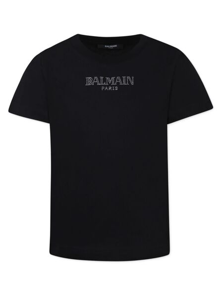  Balmain Kids Logo-embellished T-shirt - Black 